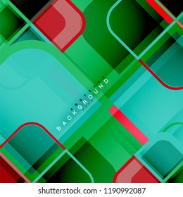 Square geometric abstract background, paper art design for cover design, book template, poster, cd cover illustration, flyer, website background