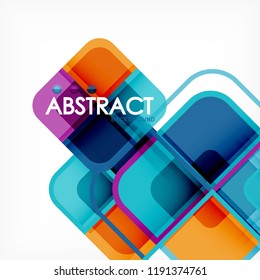 Square geometric abstract background, paper art design for cover design, book template, poster, cd cover illustration, flyer, website background