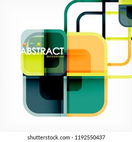 Square geometric abstract background, paper art design for cover design, book template, poster, cd cover illustration, flyer, website background