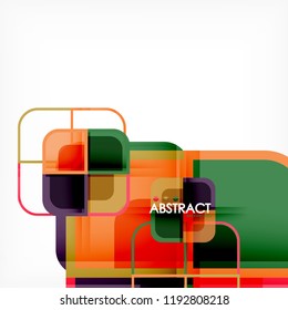 quadratischer, geometrischer abstrakter Hintergrund, Design der Papierkunst für das Cover-Design, Buchvorlage, Poster, CD-Titelgrafik, Flyer, Website-Hintergrund