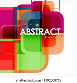 Square geometric abstract background, paper art design for cover design, book template, poster, cd cover illustration, flyer, website background