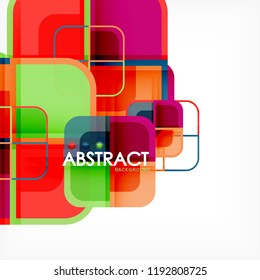 Square geometric abstract background, paper art design for cover design, book template, poster, cd cover illustration, flyer, website background