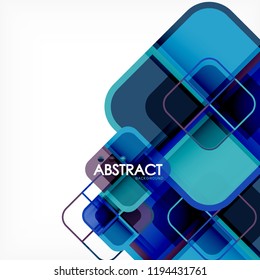 Square geometric abstract background, paper art design for cover design, book template, poster, cd cover illustration, flyer, website background