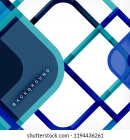 Square geometric abstract background, paper art design for cover design, book template, poster, cd cover illustration, flyer, website background