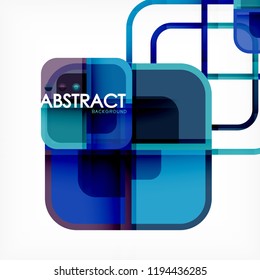 Square geometric abstract background, paper art design for cover design, book template, poster, cd cover illustration, flyer, website background