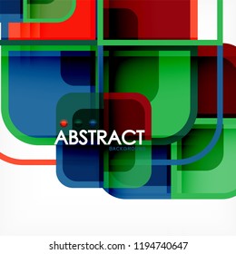 quadratischer, geometrischer abstrakter Hintergrund, Design der Papierkunst für das Cover-Design, Buchvorlage, Poster, CD-Titelgrafik, Flyer, Website-Hintergrund