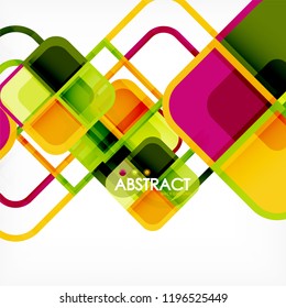 Square geometric abstract background, paper art design for cover design, book template, poster, cd cover illustration, flyer, website background