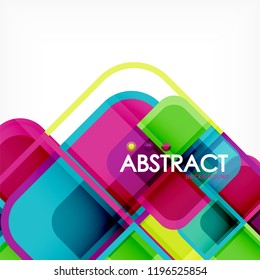 Square geometric abstract background, paper art design for cover design, book template, poster, cd cover illustration, flyer, website background