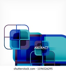 quadratischer, geometrischer abstrakter Hintergrund, Design der Papierkunst für das Cover-Design, Buchvorlage, Poster, CD-Titelgrafik, Flyer, Website-Hintergrund