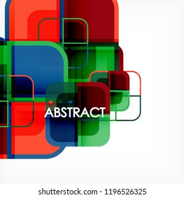 Square geometric abstract background, paper art design for cover design, book template, poster, cd cover illustration, flyer, website background