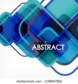 Square geometric abstract background, paper art design for cover design, book template, poster, cd cover illustration, flyer, website background