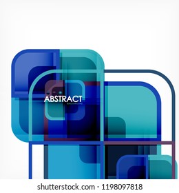 quadratischer, geometrischer abstrakter Hintergrund, Design der Papierkunst für das Cover-Design, Buchvorlage, Poster, CD-Titelgrafik, Flyer, Website-Hintergrund