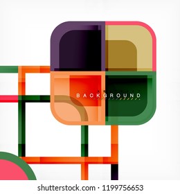 Fundo abstrato geométrico quadrado, design de arte de papel para design de capa, modelo de livro, cartaz, ilustração de capa de CD, folheto, fundo do site