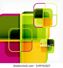 Square geometric abstract background, paper art design for cover design, book template, poster, cd cover illustration, flyer, website background