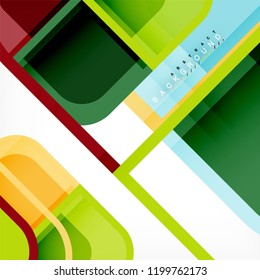 Square geometric abstract background, paper art design for cover design, book template, poster, cd cover illustration, flyer, website background