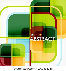 Square geometric abstract background, paper art design for cover design, book template, poster, cd cover illustration, flyer, website background