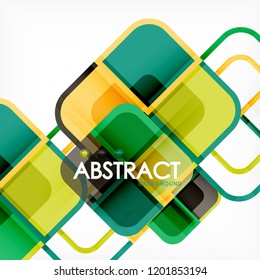 Square geometric abstract background, paper art design for cover design, book template, poster, cd cover illustration, flyer, website background