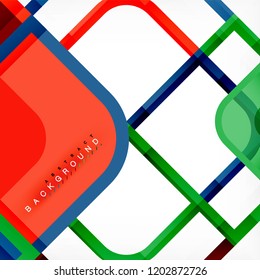 Square geometric abstract background, paper art design for cover design, book template, poster, cd cover illustration, flyer, website background