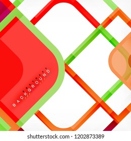 Square geometric abstract background, paper art design for cover design, book template, poster, cd cover illustration, flyer, website background