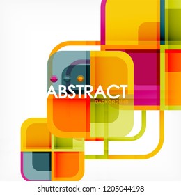 Square geometric abstract background, paper art design for cover design, book template, poster, cd cover illustration, flyer, website background