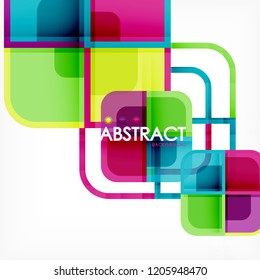 quadratischer, geometrischer abstrakter Hintergrund, Design der Papierkunst für das Cover-Design, Buchvorlage, Poster, CD-Titelgrafik, Flyer, Website-Hintergrund