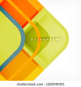 Square geometric abstract background, paper art design for cover design, book template, poster, cd cover illustration, flyer, website background