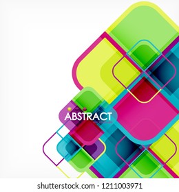 quadratischer, geometrischer abstrakter Hintergrund, Design der Papierkunst für das Cover-Design, Buchvorlage, Poster, CD-Titelgrafik, Flyer, Website-Hintergrund