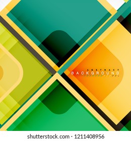 Fundo abstrato geométrico quadrado, design de arte de papel para design de capa, modelo de livro, cartaz, ilustração de capa de CD, folheto, fundo do site