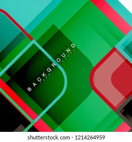 Square geometric abstract background, paper art design for cover design, book template, poster, cd cover illustration, flyer, website background