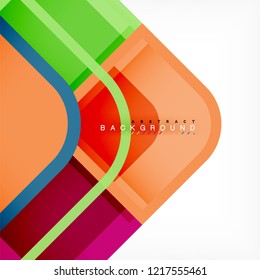 Square geometric abstract background, paper art design for cover design, book template, poster, cd cover illustration, flyer, website background