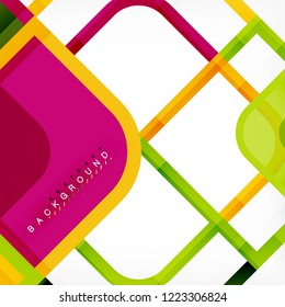 Square geometric abstract background, paper art design for cover design, book template, poster, cd cover illustration, flyer, website background