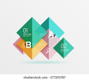 Square geometric abstract background. Vector template background for workflow layout, diagram, number options or web design