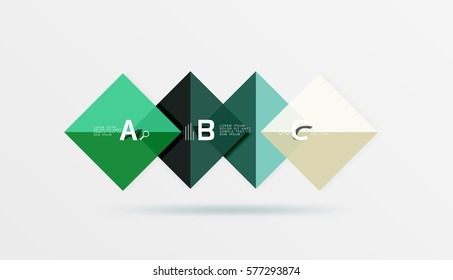 Square geometric abstract background. Vector template background for workflow layout, diagram, number options or web design