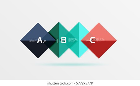 Square geometric abstract background. Vector template background for workflow layout, diagram, number options or web design