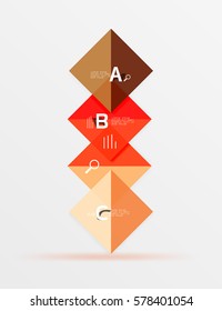 Square geometric abstract background. Vector template background for workflow layout, diagram, number options or web design