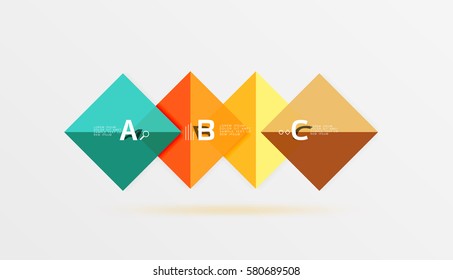 Square geometric abstract background. Vector template background for workflow layout, diagram, number options or web design