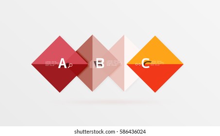 Square geometric abstract background. Vector template background for workflow layout, diagram, number options or web design