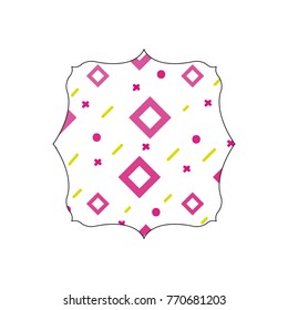square with geometric abstract figures background