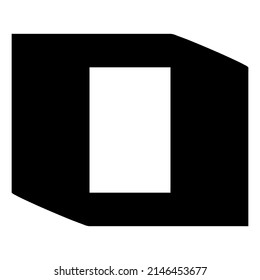 Forma abstracta geométrica cuadrada irregular, asimétrica