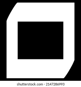 Square geometric abstract irregular, asymmetric shape
