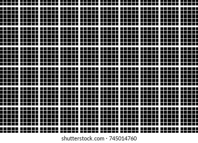 Square - geometric abstract vector pattern - black and white, Lines - geometric abstract background