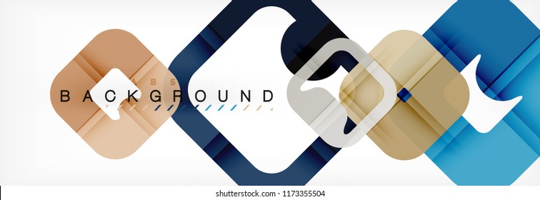 Square geometric background, multicolored template for business or technology presentation or web brochure cover layout, vector wallpaper.