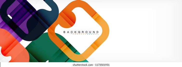 Square geometric background, multicolored template for business or technology presentation or web brochure cover layout, vector wallpaper.