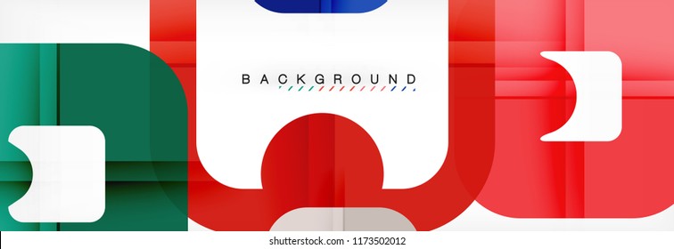 Square geometric background, multicolored template for business or technology presentation or web brochure cover layout, vector wallpaper.