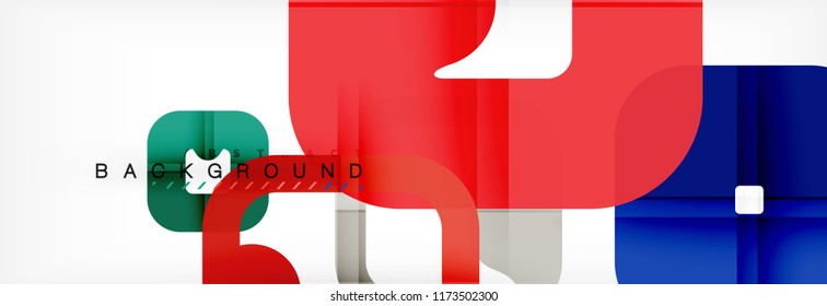 Square geometric background, multicolored template for business or technology presentation or web brochure cover layout, vector wallpaper.