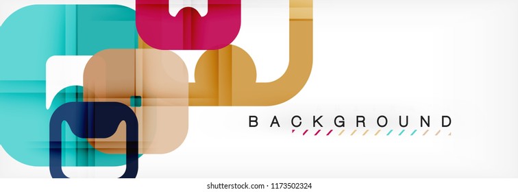 Square geometric background, multicolored template for business or technology presentation or web brochure cover layout, vector wallpaper.