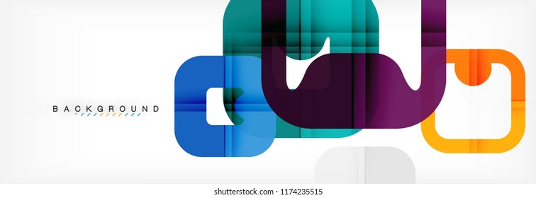 Square geometric background, multicolored template for business or technology presentation or web brochure cover layout, vector wallpaper.