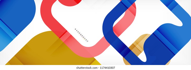 Quadratischer geometrischer Hintergrund, mehrfarbige Vorlage für Geschäfts- oder Technologiepräsentation oder Webbroschürenübersicht, Vektorhintergrund.