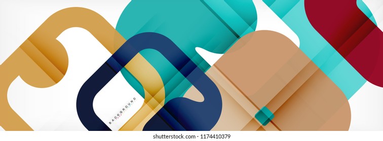 Square geometric background, multicolored template for business or technology presentation or web brochure cover layout, vector wallpaper.