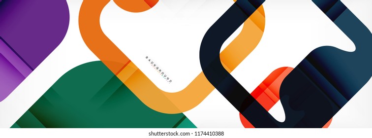 Square geometric background, multicolored template for business or technology presentation or web brochure cover layout, vector wallpaper.